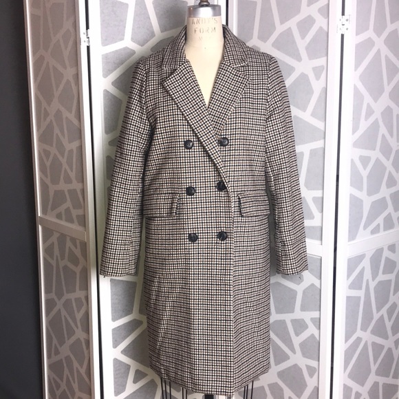 Checked wool coat - Picture 1 of 5